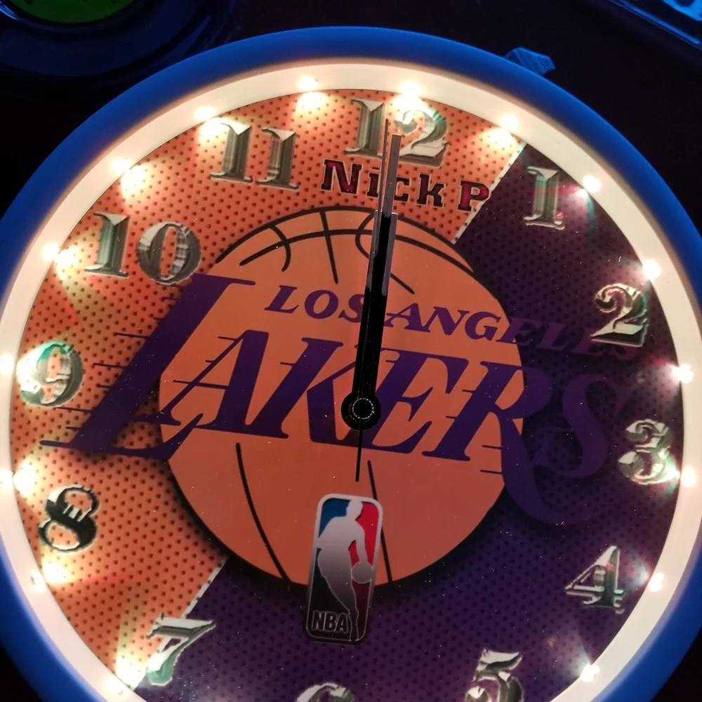 LA Lakers led lights clock